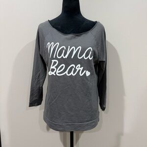 Next Level Apparel Mama Bear Gray Sweatshirt